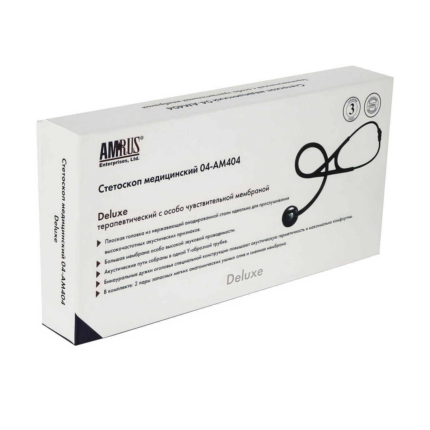 Стетоскоп AMRUS 04-AM404 Deluxe односторонний терапевтический синий - 13